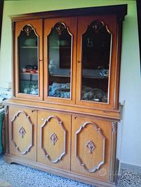 Soggiorno anni 80 in massello di noce 