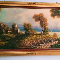 Mario Santini, olio su tela.