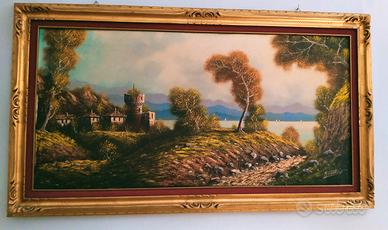 Mario Santini, olio su tela.