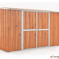 Casetta in lamiera esterno 307x100 fin legno