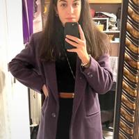 Blazer misto lana vintage lilla