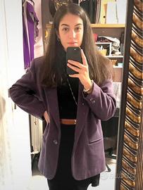 Blazer misto lana vintage lilla