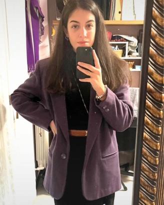 Blazer misto lana vintage lilla