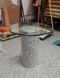 Tavolino da salotto con colonetta in granito