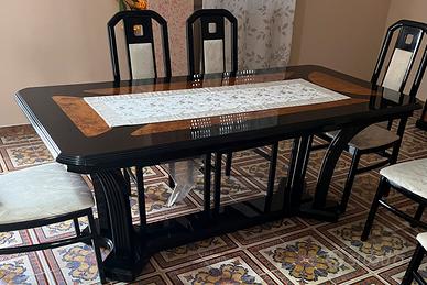 Set mobili  marca cecchino in legno nero/marrone