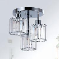 Lampadario moderno cristallo 3 luci cromato