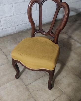 Sedia Antiquariato con 2 copricuscino
