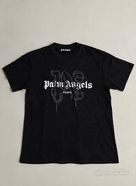Palm Angels Monogram Spray City T-Shirt Paris Nera