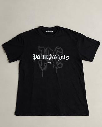 Palm Angels Monogram Spray City T-Shirt Paris Nera