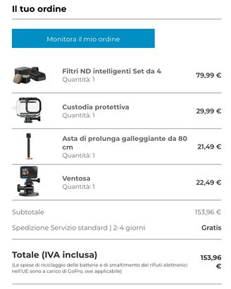 Kit gopro Mission 1 Pro + 3 Batterie Enduro 2