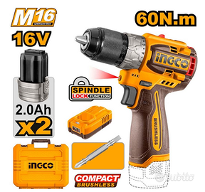 Ingco Cdli16682 Trapano Avvitatore a Batteria 16 V