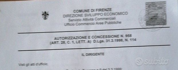 Licenze alimentari comune firenze