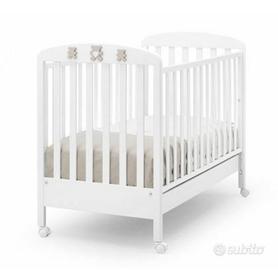 Erbesi Lettino Molly Bianco Tortora con materasso