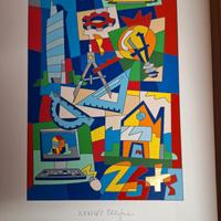 Ugo Nespolo, serigrafia l'ingegnere 
