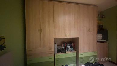 Cameretta completa moderna | Verde prato & legno |