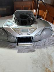 radio PHILIPS con CD e 2 mangiacassette  			