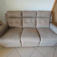Divano 3 posti reclinabili elettrici 