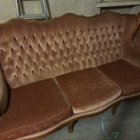 Salotto vintage 3 pezzi poltrone divano velluto