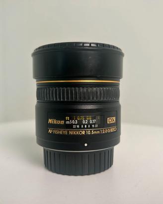 NIKON Nikkor AF DX Fisheye 10.5mm f/2.8G ED usato