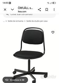 Ikea ÖRFJÄLL Sedia girevole nera
