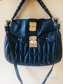 Miu miu borsa pelle nera originale Prada 3modelli