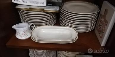 servizio piatti Rosenthal x 12 decorazione oro zec