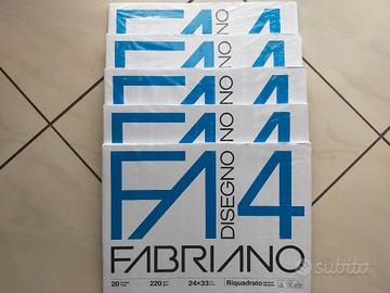 N°5 Album F4 Fabriano Riquadrato (20 Fogli)