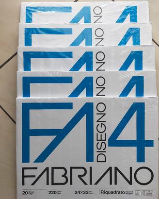 N°5 Album F4 Fabriano Riquadrato (20 Fogli)
