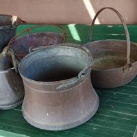 Pentolame di rame vecchio/antico