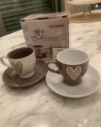 Coppia di tazzine da caffe brand Batticuore