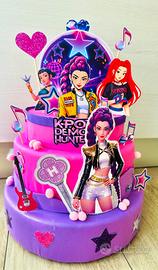 Torta scenografica kpop Huntrix 