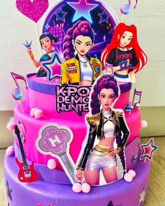 Torta scenografica kpop Huntrix 