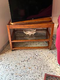 Mobile porta TV vetro e legno