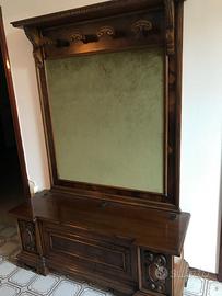 Cassapanca e appendiabiti da ingresso legno