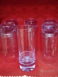 6 bicchieri tumbler alto  cristallo color violetto