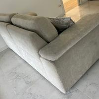 Divano 3 posti sfoderabile con poggiapiedi