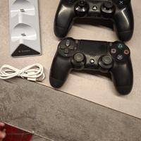 2 controller/joystick play 4 con base ricaricante 