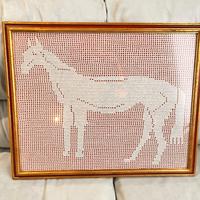 Cavallo all’uncinetto quadro