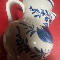 Brocca caraffa ceramica fiori blu