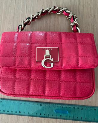 Borsa a mano trapuntata Guess rosa shocking