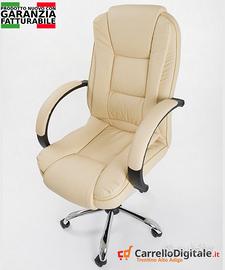 Poltrona Presidenziale color beige modello Cover