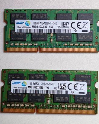 2x8GB Ram DDR3 PC3L-12800S Sodimm Samsung (16GB)