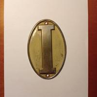 Emblema targa I Italia originale anni30 auto epoca
