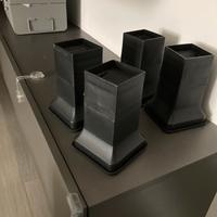 Rialzi per Mobili Neri (Set da 4)