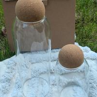 barattoli vetro con tappo sughero, nuovo