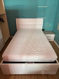 Letto contenitore una piazza e mezza + materasso