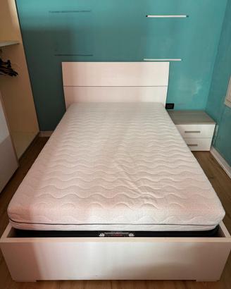 Letto contenitore una piazza e mezza + materasso