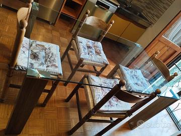 tavolo in vetro + 4 sedie 