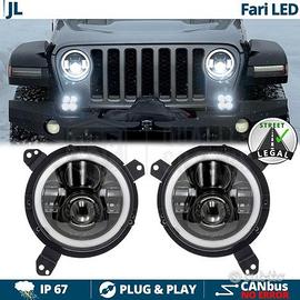 FARI FULL LED Per JEEP WRANGLER JL Angel Eyes 6500