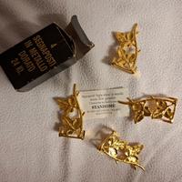 4 Segnaposti Stanhome vintage placcati oro